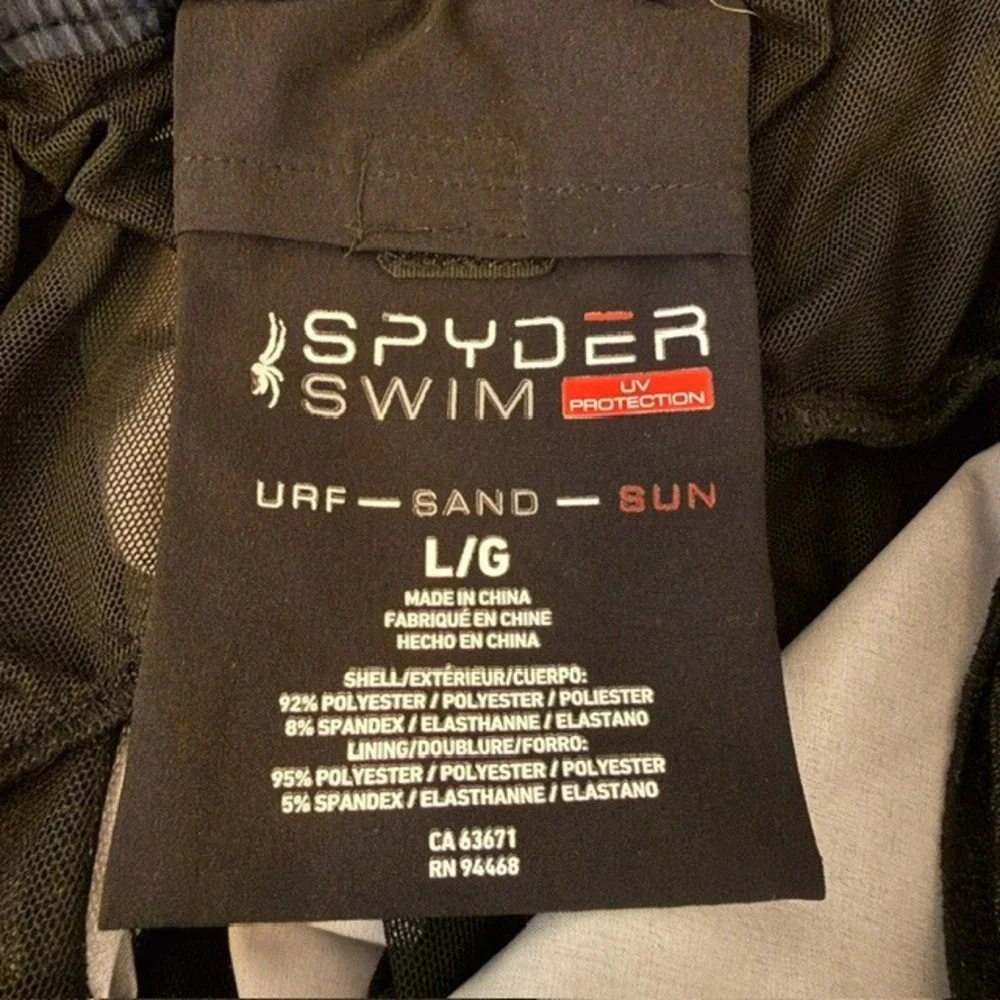 Spyder Hydro Series Volley Swim Trunks S620C20 Marble‎ Print Navy Blue Large